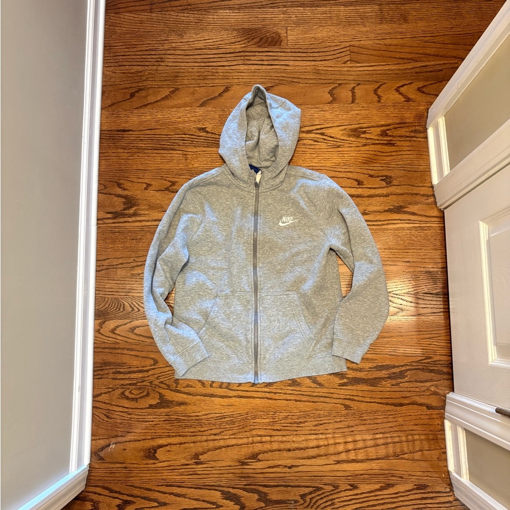 Nike Light Gray Fleece Hoodie